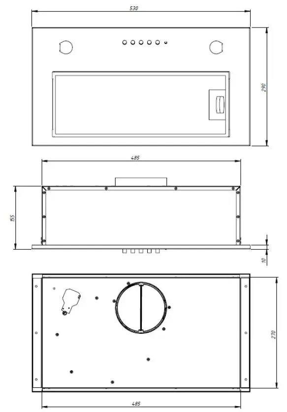 Встраиваемая вытяжка Akpo Micra WK-7 (Black)