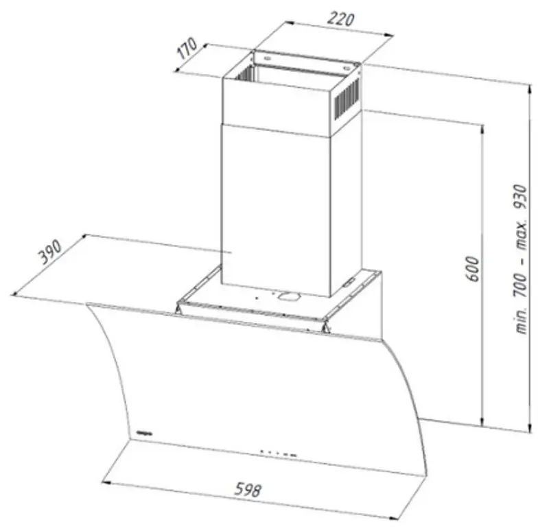 Вытяжка Akpo WK-4 Costa 60 (Black)