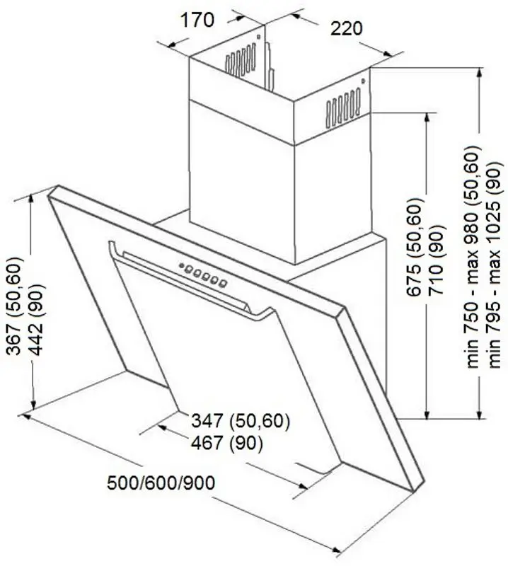Вытяжка Akpo WK-4 Java Eco 60 (Black) - 3