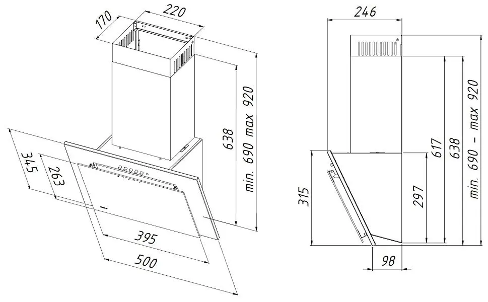 Вытяжка Akpo WK-4 Nero Line 50 Eco (Black) - 4