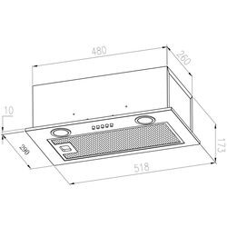 Встраиваемая вытяжка Berdsen BE-50 52cm (Black) Thumb