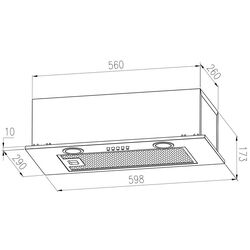 Встраиваемая вытяжка Berdsen BE-50 60cm (Black) Thumb