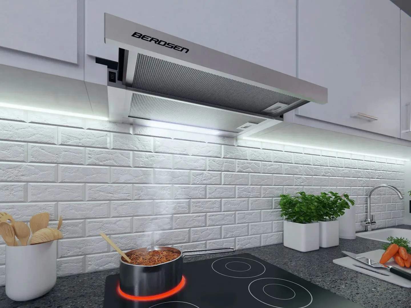 Встраиваемая вытяжка Berdsen BE-60-LW (Inox)