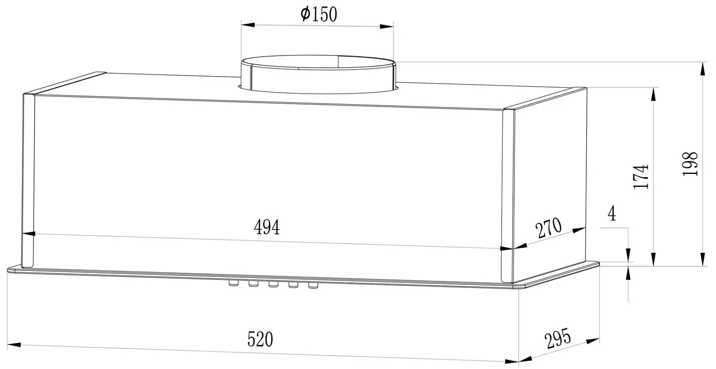 Встраиваемая вытяжка Berdsen BT-236 (Black)