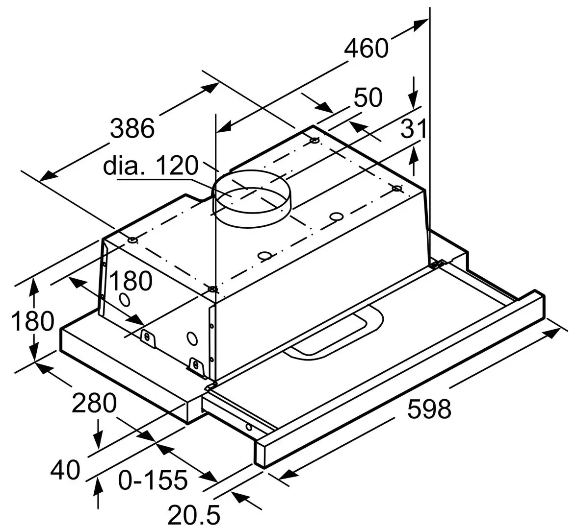 Hota incorporabila Bosch DFT63AC50 (Silver)