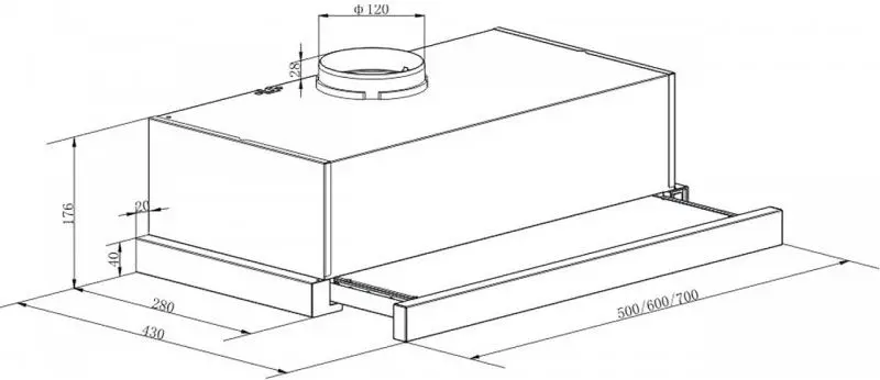 Встраиваемая вытяжка Candy CBT625/2X (Inox) - 3
