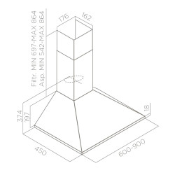Вытяжка Elica MISSY LX WH/A/60 (White) Thumb