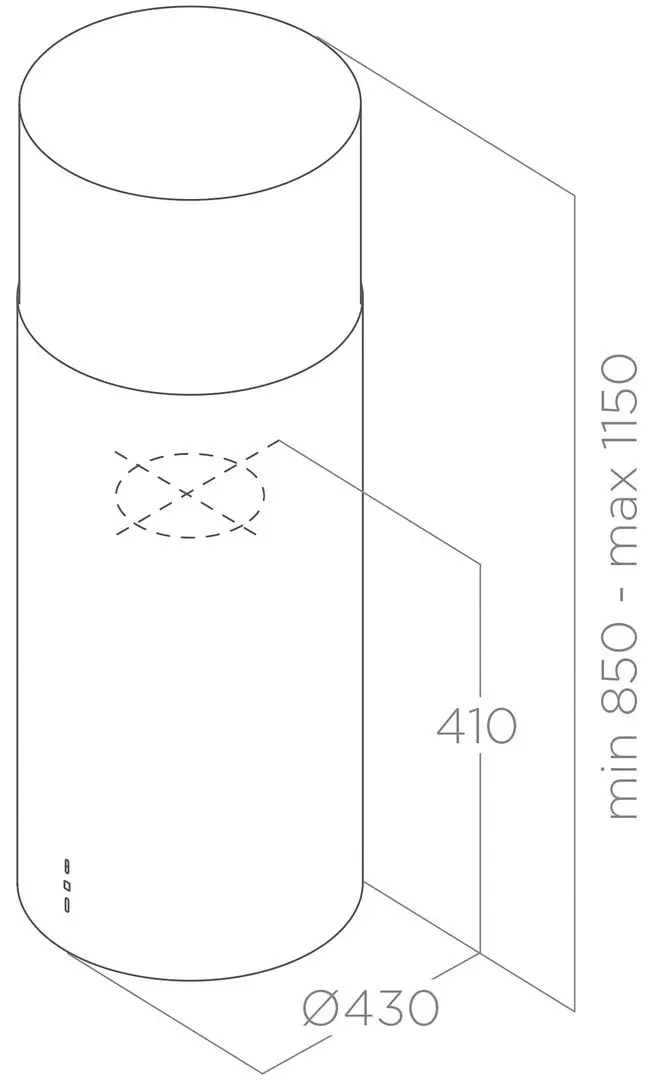 Hota Elica Tube Pro PRF0090720B (White)