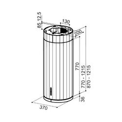 Hota Faber Corinthia Isola EV8P WH MATT/TS A37 (White) Thumb