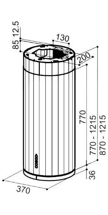 Hota Faber Corinthia Isola EV8P WH MATT/TS A37 (White)