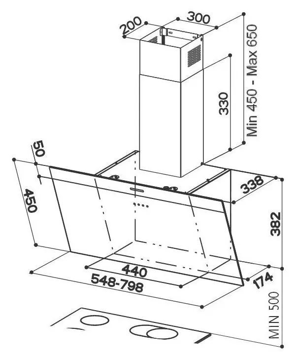 Hota Faber Daisy EG6 LED BK A55 (Black/Inox)