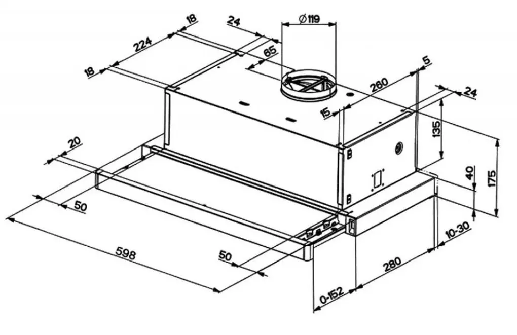 Встраиваемая вытяжка Faber Flexa Glass W A60 (White) - 3