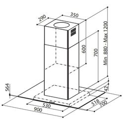 Hota Faber Glassy Isola/SP EV8 X/V A90 (Inox) Thumb