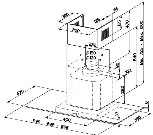 Вытяжка Faber Nice LED SRM X/V A60 (Inox)