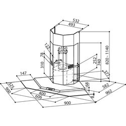 Вытяжка Faber Premio Angolo/SP EV8 LED X/V A90 (Inox) Thumb