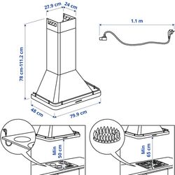 Hota de bucatarie Ikea Foljande 79.9 (Inox) Thumb