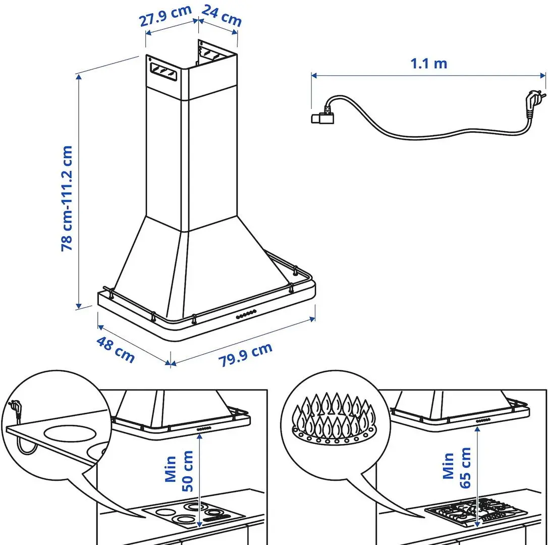 Hota de bucatarie Ikea Foljande 79.9 (Inox) - 7
