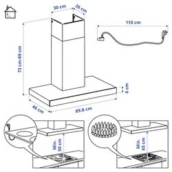 Hota de bucatarie Ikea Kulinarisk 90 (Inox/Glass) Thumb