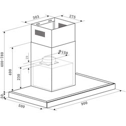Вытяжка Klarstein Bon Vivant Blanc 10026953 (White/Inox) Thumb