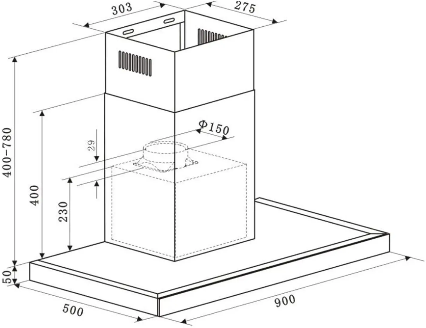 Вытяжка Klarstein Bon Vivant Blanc 10026953 (White/Inox) - 8
