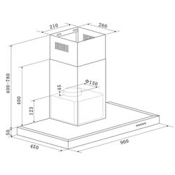 Вытяжка Klarstein Darya 90см (Silver/Black) Thumb