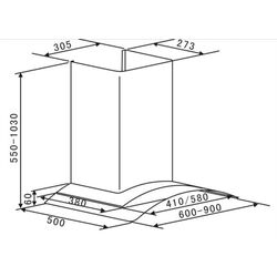Вытяжка Klarstein GL60WSB 10026366 (Inox/Black) Thumb