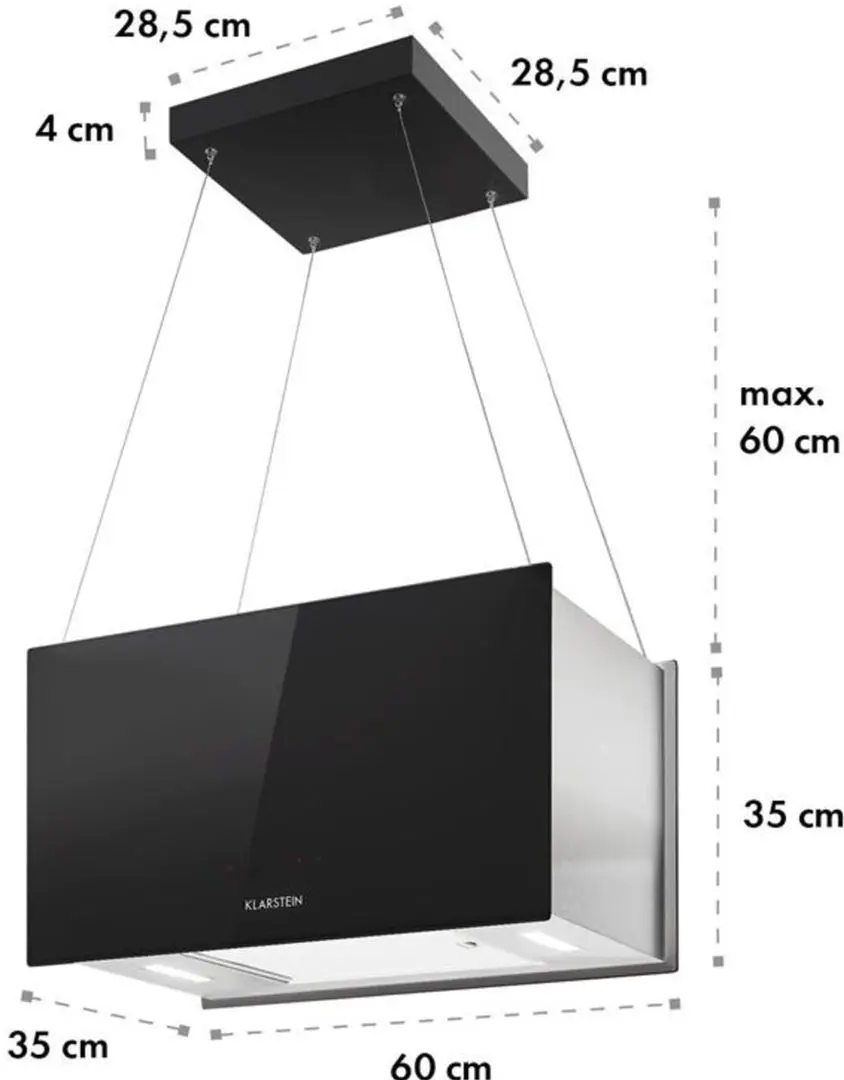 Hota Klarstein Kronleuchter L (Black) - 7