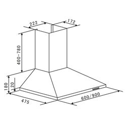 Вытяжка Klarstein TR60WS 10011485 (Inox) Thumb