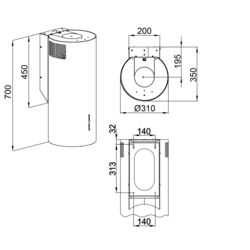 Вытяжка Mann Elba2 W 731 (Gold Glossy) Thumb