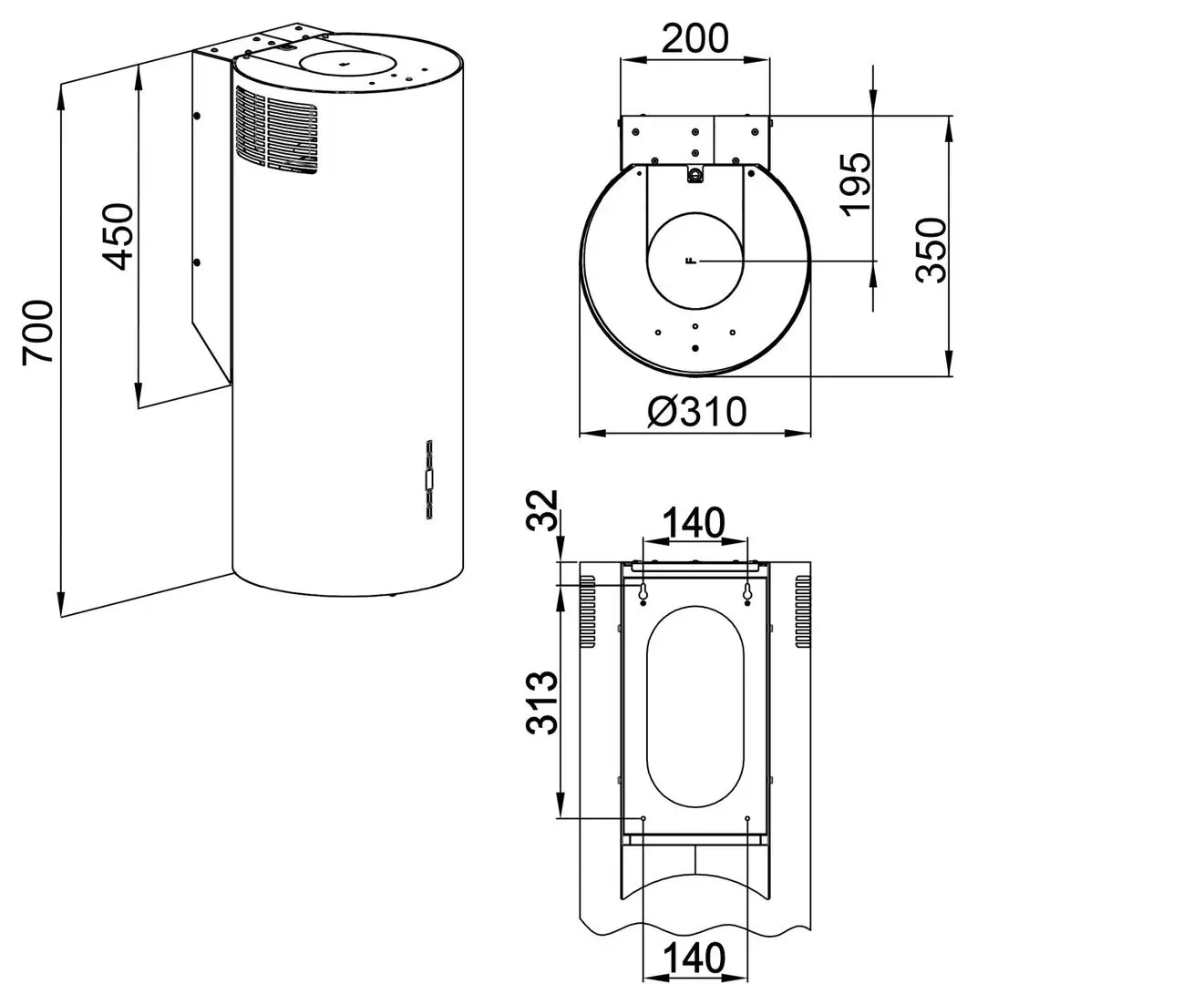 Вытяжка Mann Elba2 W 731 (Gold Glossy) - 6