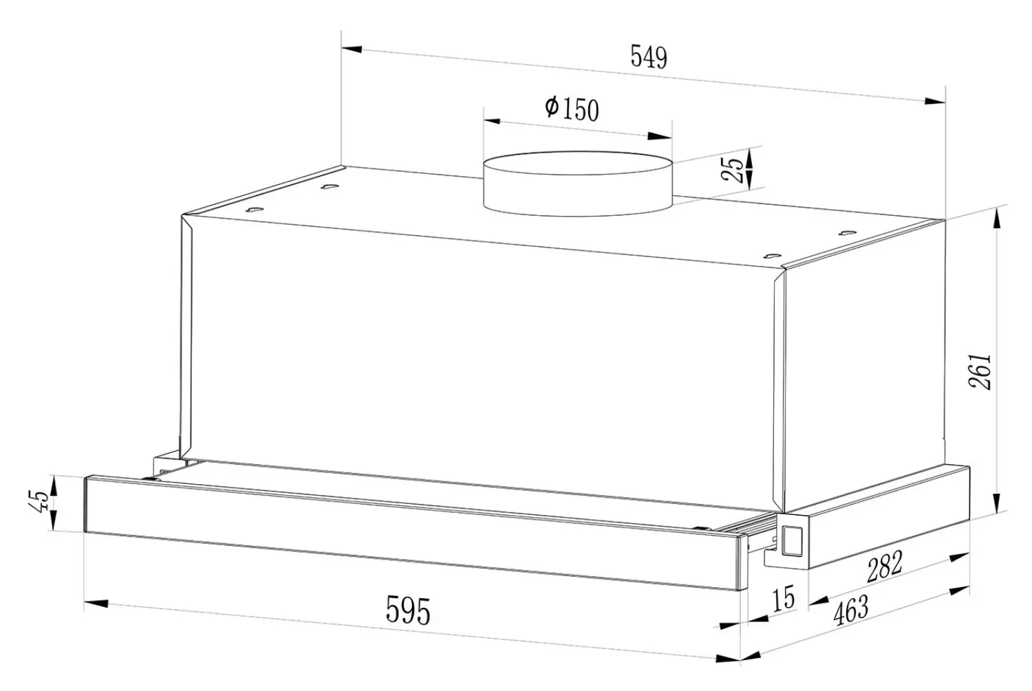 Hota incorporabila Samus HS6060TX (Inox)