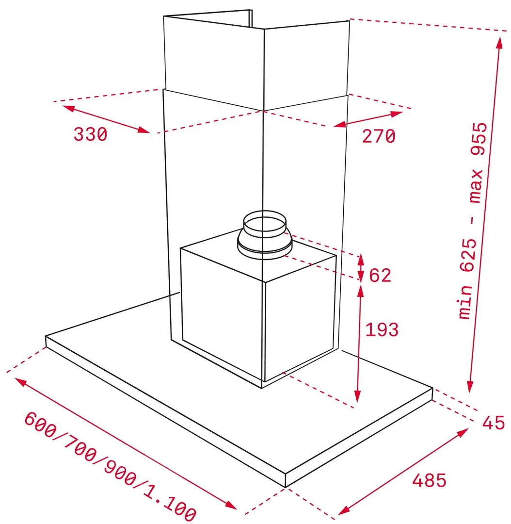 Hota Teka DLH 686 T (Stainless Steel/Black Glass)