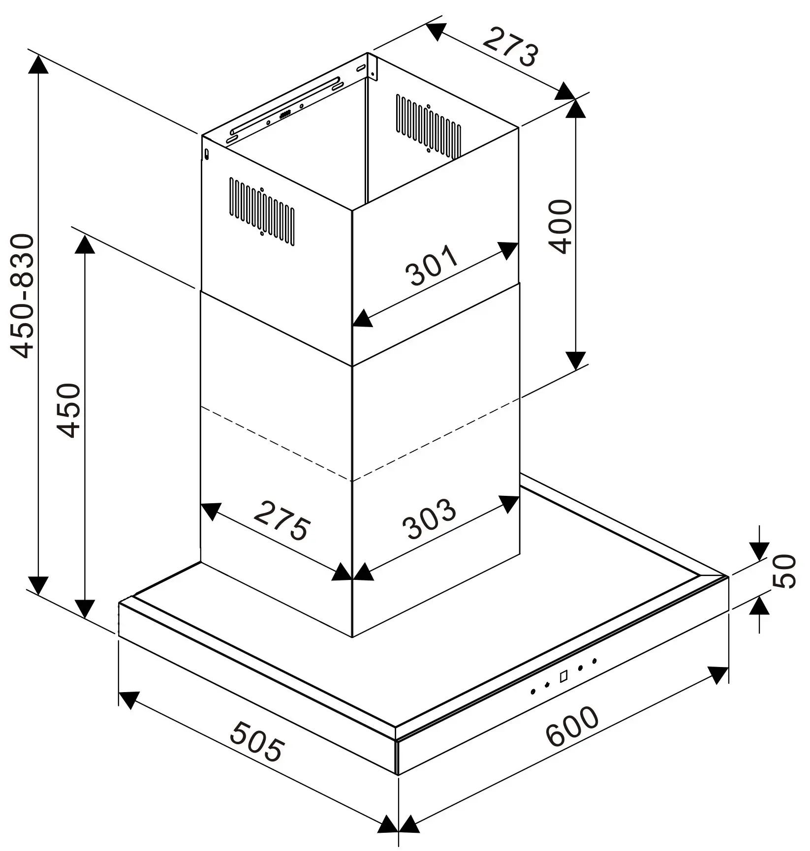 Hota Tesla DC600AXB (Inox/Black)