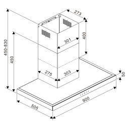 Вытяжка Tesla DC900AXB (Inox/Black) Thumb