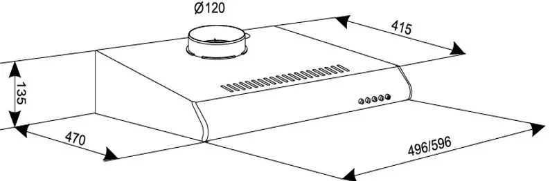 Вытяжка Tornado Bona 10 50 WH (White)