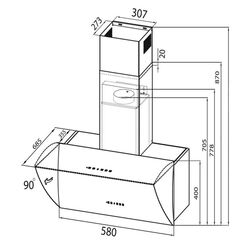 Hota Tornado Corus 1100 (60) LED (Black/White) Thumb