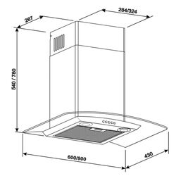 Вытяжка Tornado EVA 1200 (60) LED (Inox) Thumb