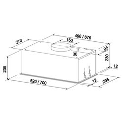 Встраиваемая вытяжка Tornado Modul Sensor 1200(70) FG BL (Black) Thumb
