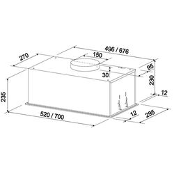 Встраиваемая вытяжка Tornado Modul Sensor 1200(70) FG WH (White) Thumb