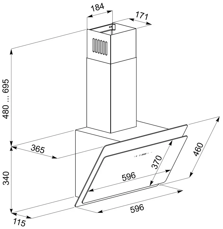 Hota Tornado Notos 1200(60) LED BL (Black)