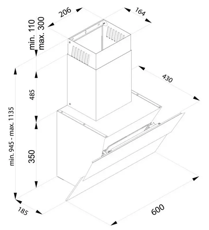 Вытяжка Tornado Sky Touch Free 1100 (60) LED (White)