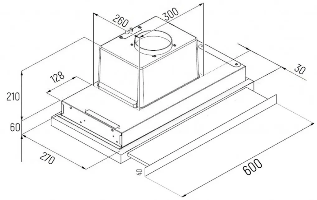 Встраиваемая вытяжка Tornado Solano 860 (60) BL LED (Black)