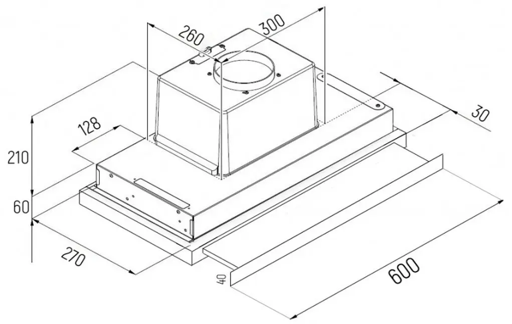 Hota incorporabila Tornado Solano 860 (60) IX LED (Inox)