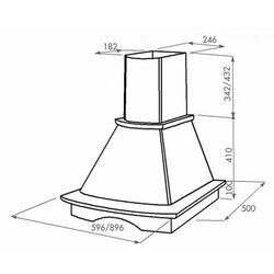 Вытяжка Tornado Tempo 1200 (60) LED (Beige) Thumb