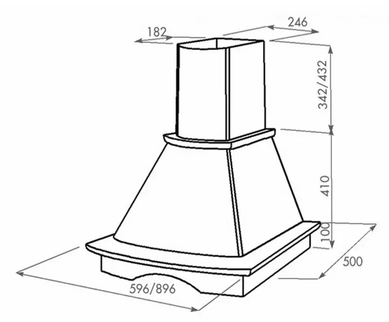 Вытяжка Tornado Tempo 1200 (60) LED (Beige) - 5