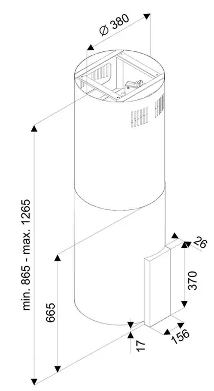 Hota Tornado Tube Island 1200 (40) IX (Inox)