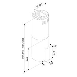 Вытяжка Tornado Tube Island 1200 (40) LED WH (White) Thumb