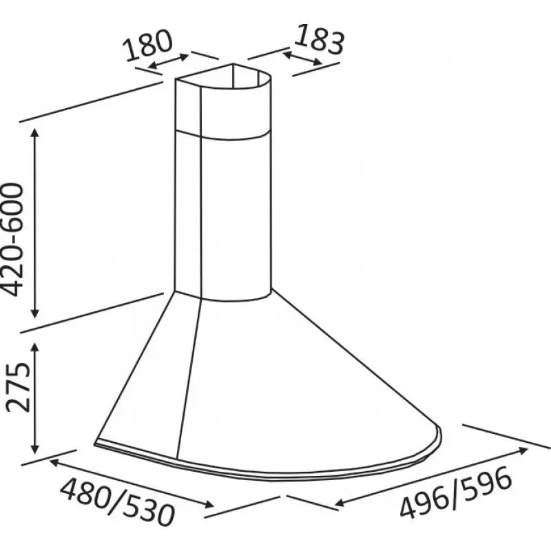Вытяжка Tornado Violla 750 60 (Black)