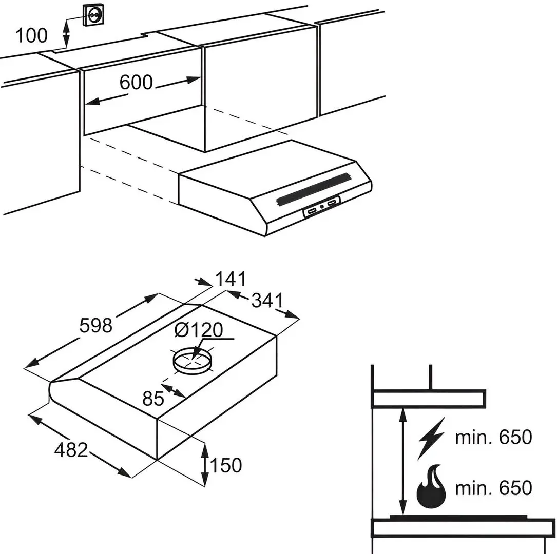 Вытяжка Zanussi ZHT631W (White)