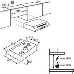 Hotă Zanussi ZHT631X (Inox/Black) Thumb